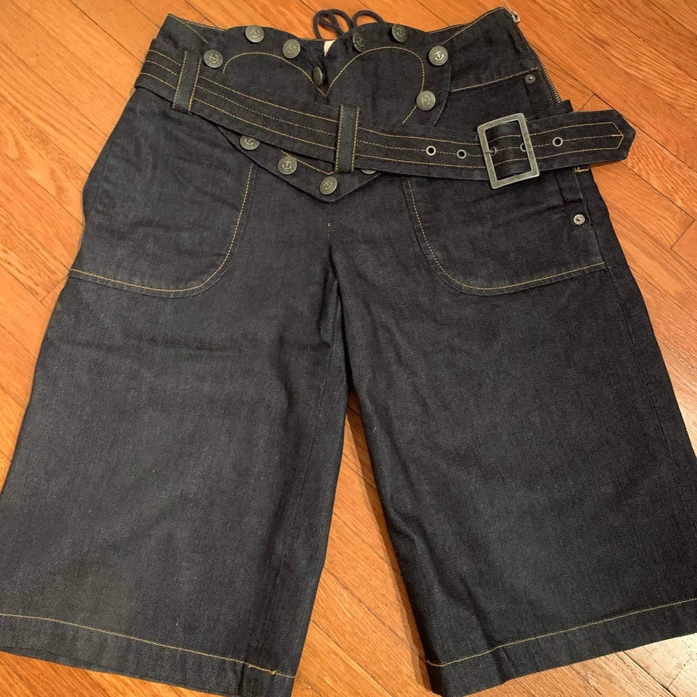L.A.M.B. Blue Denim Vintage Gaucho Pant 0